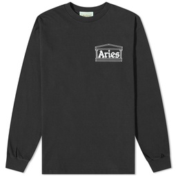 Aries Long Sleeve Temple T-Shirt Black