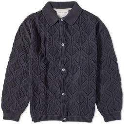 A Kind of Guise Per Knit Polo Jacket Midnight Navy