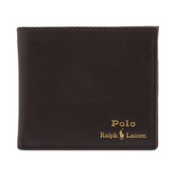 Polo Ralph Lauren Embossed Billfold Wallet Brown