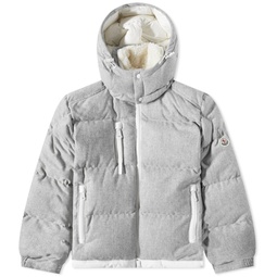 Moncler Tarentaise Sherpa Lined Flannel Down Jacket Grey