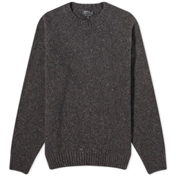 A.P.C. Harris Donegal Crew Knit Anthracite