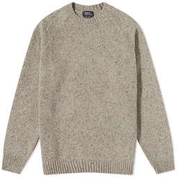 A.P.C. Harris Donegal Crew Knit Taupe