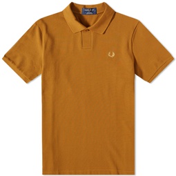 Fred Perry One Button Polo Dark Caramel