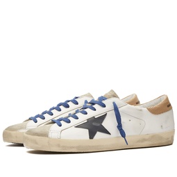 Golden Goose Super-Star Suede Toe Leather Sneaker Taupe, Black & White