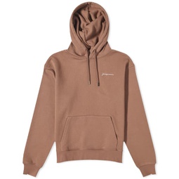 Jacquemus Embroidered Logo Hoody Brown