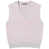 Acne Studios Konny Tiles Face Sleeveless Knit Bubble Pink & Spring Green