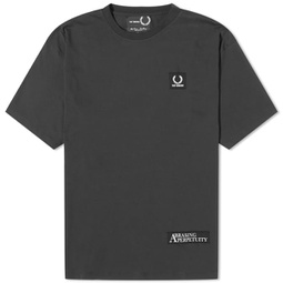 Fred Perry x Raf Simons Printed Patch Relaxed T-Shirt Black