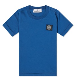 Stone Island Junior Patch Logo T Shirt Bright Blue