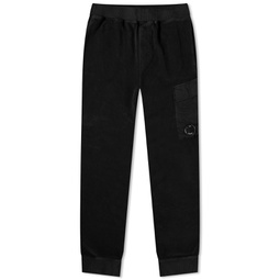 C.P. Company Reverse Brushed & Emerized Fleece Sweatpants Black