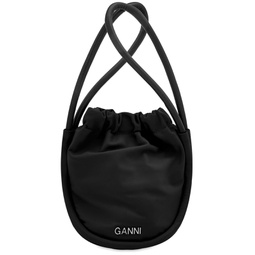 GANNI Nylon Small Pouch Bag Black