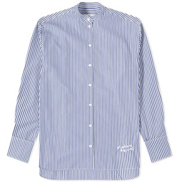 Maison Kitsune Oversize Shirt Blue & Navy Stripes