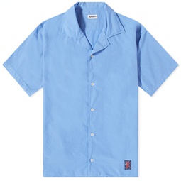 Reception Daily Short Sleeve Bowling Shirt Granada Blue