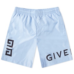 Givenchy 4G Long Logo Swim Shorts Baby Blue