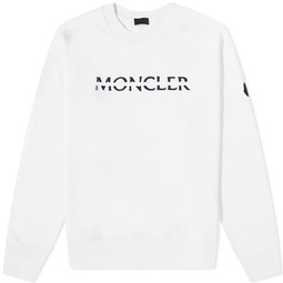Moncler Logo Crew Sweat White