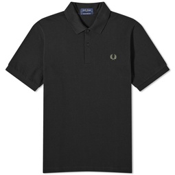 Fred Perry Plain Polo Black & Field Green