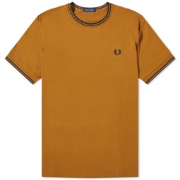 Fred Perry Twin Tipped T-Shirt Dark Caramel