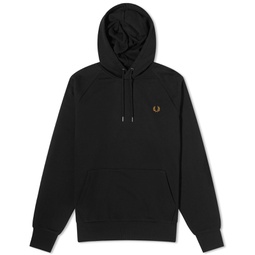 Fred Perry Chequerboard Tape Hoodie Black