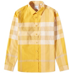 Burberry Somerton Large Check Shirt Marigold Ip Check