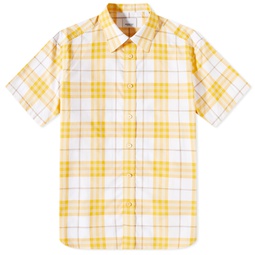 Burberry Short Sleeve Caxton Check Shirt Chalk Yellow Ip Check