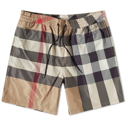 Burberry Guildes Large Check Swim Shorts Archive Beige Check