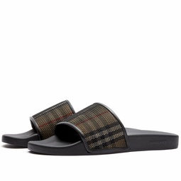 Burberry Furley Overlay Check Slide Archive Beige Check