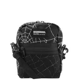 Neighborhood Spiderweb Shoulder Bag Black