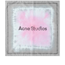 Acne Studios Viale Silk Scarf Grey & Bright Pink