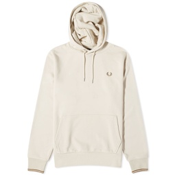 Fred Perry Tipped Popover Hoodie Oatmeal