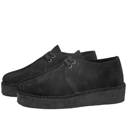 Clarks Originals Trek Wedge Shoes Black Suede