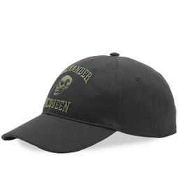 Alexander McQueen Varsity Skull Logo Cap Black & Khaki