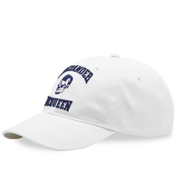 Alexander McQueen Varsity Skull Logo Cap White & Indigo