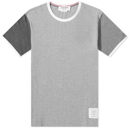 Thom Browne Contrast Sleeve Ringer T-Shirt Tonal Grey