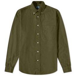 Gitman Vintage Button Down Overdyed Oxford Shirt - END. Excl Olive