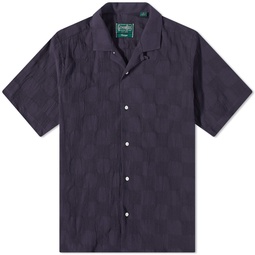 Gitman Vintage Short Sleeve Camp Collar Panama Shirt Navy