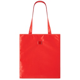 Acne Studios Awen Plaque Face Tote Bag Red