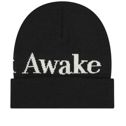Awake NY Serif Logo Beanie Black