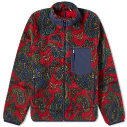 Polo Ralph Lauren Hi-Pile Fleece Jacket Holiday Red Belvedere Convo