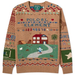 Polo Ralph Lauren x Element Intarsia Crew Knit Brown Multi