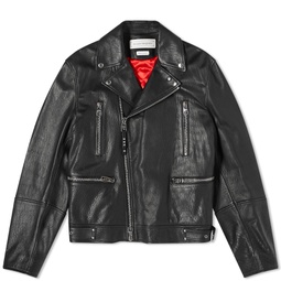 Alexander McQueen Leather Biker Jacket Black