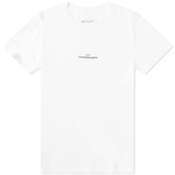Maison Margiela Embroidered Text Logo T-Shirt White & Black