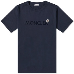 Moncler Logo Badge T-Shirt Navy