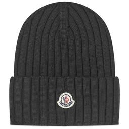 Moncler Logo Beanie Hat Black