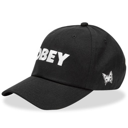 Obey Bold Logo Strapback Hat Black