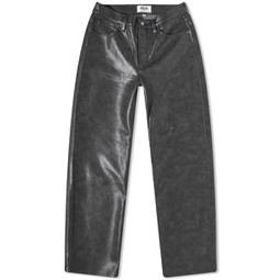 Agolde Sloane Leather Look Jeans Black
