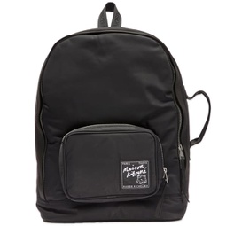 Maison Kitsune Nylon Backpack Black