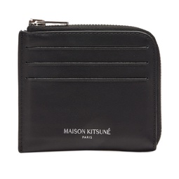 Maison Kitsune Zipped Cardholder Black