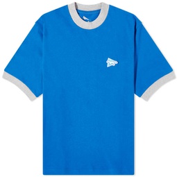 and wander x Maison Kitsune Ringer T-Shirt Blue