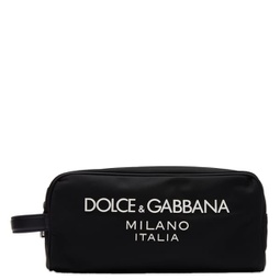 Dolce & Gabbana Nylon Logo Wash Bag Black