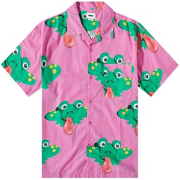 Obey Frogman Vacation Shirt Wild Rose Multi