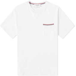 Thom Browne Oversized Stripe Pocket T-Shirt White